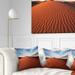 Designart 'Sahara Dunes under Bright Sky' Landscape Printed Throw Pillow