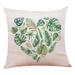 Big Leaf Tropical Plants Throw Pillow Covers