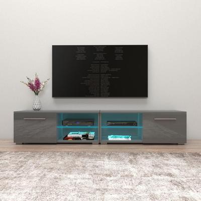 Moon Matte Gloss TV Stand with 16 Color LED Lights