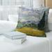 Porch & Den Vincent Van Gogh 'Wheatfield with Cypresses' Throw Pillow