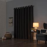 Sun Zero Kline Burlap Weave Thermal Extreme Total Blackout Grommet Curtain Panel, Single Panel