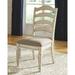 Signature Design by Ashley Nettle Bank Chipped White Dining Room Chair (Set of 2)