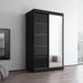 Aria High Gloss 2-door Modern Wardrobe with Mirror