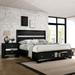 Manzini Contemporary Black Solid Wood Storage 2-Piece Platform Bedroom Set by Furniture of America