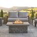 Sedona 38" Sq. Propane Fire Table in Gray / NG Conversion in Real Flame