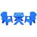 Kids Plastic Table and Chair Set Learn and Play Activity Furniture