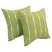 Blazing Needles 17-inch Square Polyester Outdoor Throw Pillows (Set of 2)