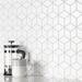 Merola Tile Metro Rhombus Matte White 10-1/2" x 12-1/8" Porcelain Floor and Wall Tile