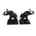 Cast Metal Bronze Finish Elephant Head Bookends