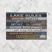 Laural Home Lake Rules Chenille Accent Rug
