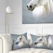 Designart 'A White Horse Alone' Animal Throw Pillow