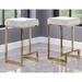 Best Master Furniture Velvet Gold Counter Height Stool (Set of 2)