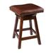 Swivel Urban Bar Stool in Maple Wood with Leather Seat