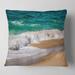 Designart 'Typical Atlantic Seashore in Summertime' Seashore Throw Pillow