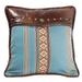 Paseo Road by HiEnd Accents Ruidoso Diamond Studded Leather Pillow, 18"X18"