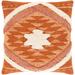 Katherine Orange & Cream Boho Shag Throw Pillow