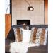 Luxe Home Decor Belton Faux Fur Pillow | 2-Piece | Georgetown lynx | 18x18 In