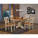 Iconic Furniture Company 42"x42"x60" Round Antiqued Caramel Biscotti Double X Back 5-Piece Dining Set