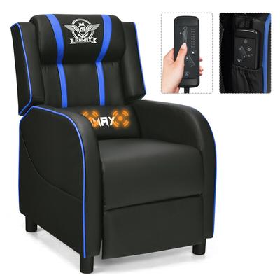 Massage Gaming Recliner Chair Racing Style Single Lounge Sofa