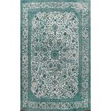 Over-dyed Floral Tabriz Persian Area Rug Handmade Wool Carpet - 9'8" x 12'7"