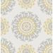 NuWallpaper Grey and Yellow Suzani Peel & Stick Wallpaper - 216in x 20.5in x 0.025in