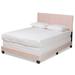 Caprice Modern Glam Velvet Fabric Upholstered Panel Bed