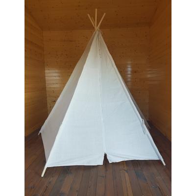8 Ft Super Large 5Pole OffWhite Teepee Tent for Indoor And Outdoor