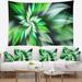Designart 'Dance of Green Exotic Flower' Floral Wall Tapestry