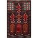 Geometric Balouch Persian Traditional Area Rug Handmade Wool Carpet - 2'6" x 3'7"