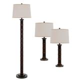 Northfield Faux Wood Metal Lamp Set