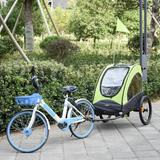 Aosom 3-in-1 Folding Child Bike Trailer Jogging & Baby Stroller with Shock Absorbing Frame & Adjustable Handlebar