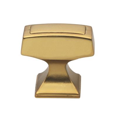 GlideRite 5-Pk 1-1/8 x 1/2 in. Gold Transitional Cabinet Knobs - Brass Gold