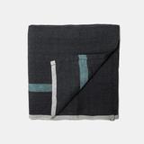 Caravan Laundered Linen Napkins - Set of 4 - Charcoal / Aqua