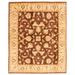 ECARPETGALLERY Hand-knotted Chobi Finest Dark Brown Wool Rug - 6'6 x 8'1