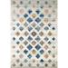 Abani Porto Tribal Rectangle Southwest Orange and Blue Block Area Rug