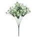 Set of 3 Artificial Queen Anne's Lace Flowering Leaf Stem Plant Greenery Foliage Bush 14in