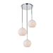 3-Light 18 inch Pendant with Frosted White Glass