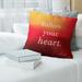 Quotes Multicolor Background Follow Your Heart Quote Pillow (w/Rmv Insert)-Spun Poly