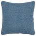 Solid Blue Decorative Down Filler Pillow