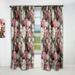 Designart 'Floral Pattern with Peonies' Bohemian & Eclectic Blackout Curtain Single Panel