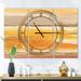 Designart 'Gilded Amber II' Glam 3 Panels Large Wall CLock - 36 in. wide x 28 in. high - 3 panels