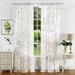 Martha Stewart Martha's Garden Floral Semi-Sheer Curtain Panel Pair