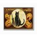Stupell A Merry Halloween Pumpkins And Black Cat Seasonal Holiday Design Framed Wall Art