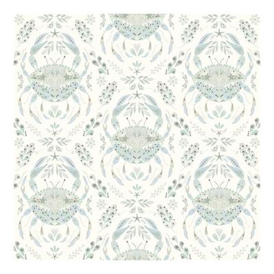 Chesapeake Annapolis Teal Crustation Wallpaper - 20.5 x 396 x 0.025