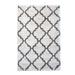 Gertmenian Loft Ivory / Grey Trellis Plush Shag Area Rug