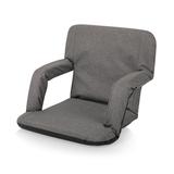 Picnic Time Ventura Heathered Grey Portable Reclining Stadium Seat