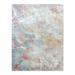 Gertmenian Crius Shiso Modern Abstract Distressed Grey/Teal/Red Spray Paint Area Rug