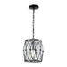 Elk Home Adriano Gloss Black With Clear Blown Glass 1 Light Pendant