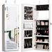 Jewelry Armoire Wall Door Mounted Lockable Jewelry Cabinet