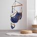 Wooden Oxford Cloth Hanging Chair,Hammocks with Cup Holder